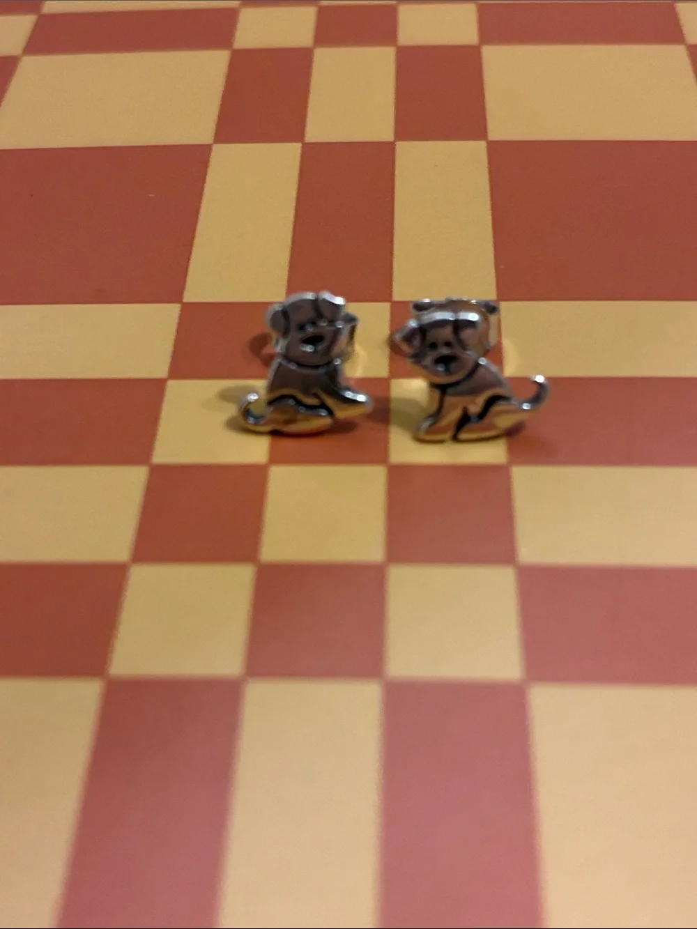 925 Sterling Silver Dog Stud Earrings for Small Pets Fans - Unbranded